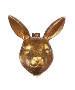 Sass & Belle Gold Rabbit Door Knocker Les Jardins Royaux