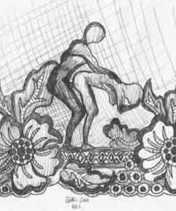 The Monkey Puzzle Tree 'Body Lace' Voile Nude Pink By Sarah Jane Palmer