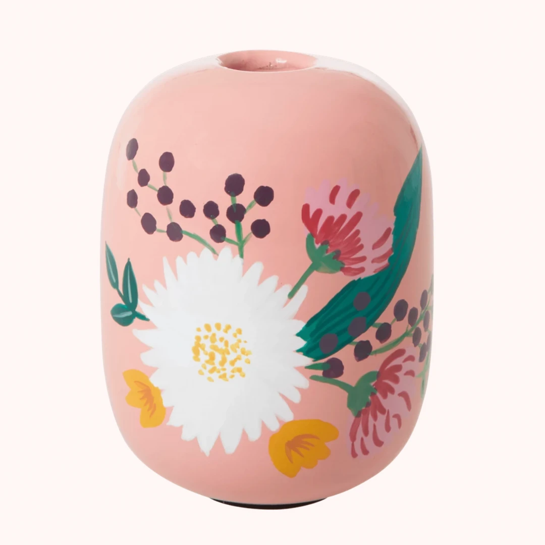 Rice By Rice Apricot Metal Candle Holder With Flowers - Elegant Home Decor 3 Rice By Rice Apricot Metal Candle Holder With Flowers New