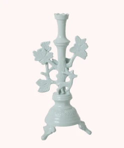 Rice By Rice Metal Candle Holder With Deer, Blue New