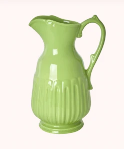 Rice By Rice Large Neon Green Ceramic Jug