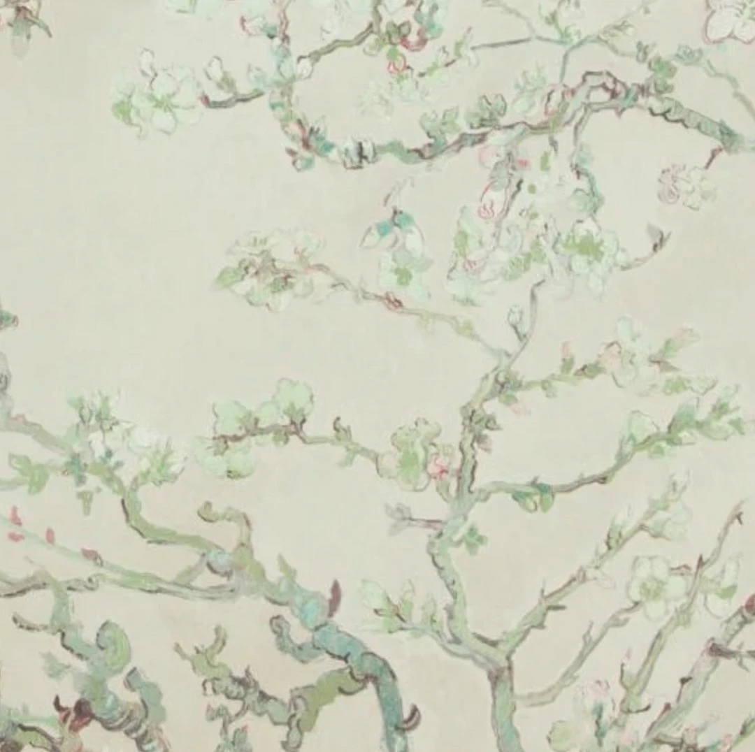 BN Van Gogh Almond Blossom Wallpaper - White Mint Floral Design | Les Jardins Royaux Collection 5 BN Van Gogh Wallpaper - Almond Blossom White Mint Les Jardins Royaux