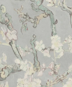 BN Van Gogh Almond Blossom Wallpaper - White Mint Floral Design | Les Jardins Royaux Collection 21 BN Van Gogh Wallpaper - Almond Blossom White Mint Les Jardins Royaux