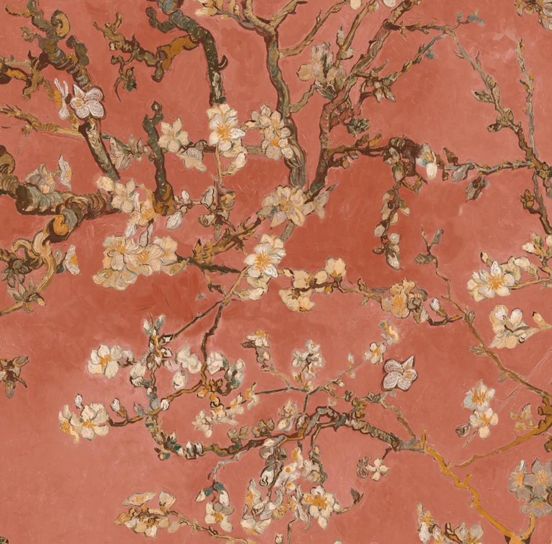 BN Van Gogh Almond Blossom Wallpaper - White Mint Floral Design | Les Jardins Royaux Collection 7 BN Van Gogh Wallpaper - Almond Blossom White Mint Les Jardins Royaux