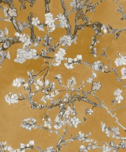BN Van Gogh Almond Blossom Wallpaper - White Mint Floral Design | Les Jardins Royaux Collection 26 BN Van Gogh Wallpaper - Almond Blossom White Mint Les Jardins Royaux