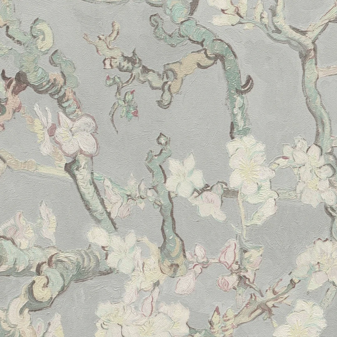 BN Van Gogh Almond Blossom Wallpaper - White Mint Floral Design | Les Jardins Royaux Collection 14 BN Van Gogh Wallpaper - Almond Blossom White Mint Les Jardins Royaux
