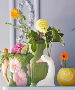 Rice DK Swan Head Ceramic Vase