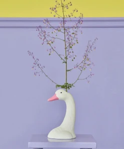 Rice DK Swan Head Ceramic Vase