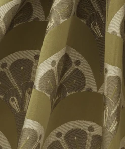 Liberty Fabrics Deco Scallop Multi Jacquard Fabric, Pewter New