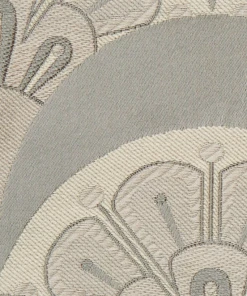 Liberty Fabrics Deco Scallop Multi Jacquard Fabric, Pewter New