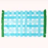 Rice By Rice Gingham Cotton Placemat In Blue & Green New
