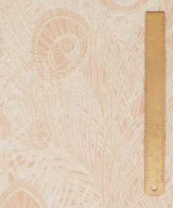 Liberty Fabrics Marlow Linen Fabric In Lichen Pewter Plaster Pink