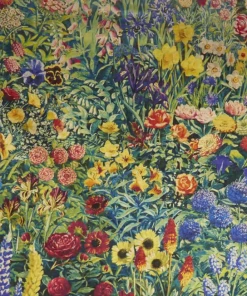 Liberty Fabrics Gails Garden Vintage Velvet In Dawn