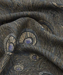 Liberty Fabrics Hera Feather Ladbroke Linen, Lapis New