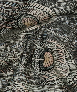 Liberty Fabrics New Hera Feather Vintage Velvet, Lapis