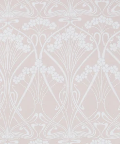 Liberty Fabrics Ianthe Bloom Mono Chiltern Linen, Pewter Plaster Pink New