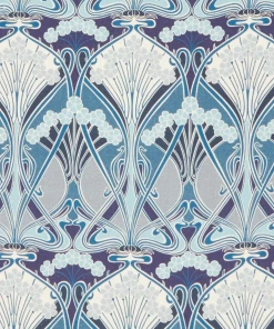 Liberty Fabrics Ianthe Bloom Multi Ladbroke Linen, Lapis New