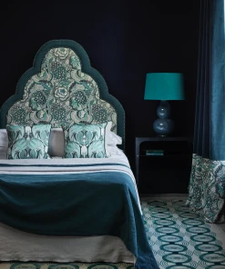 Liberty Fabrics Katherine Nouveau Emberton Linen in Jade - Bohemian Dream Collection 20 Liberty Fabrics Katherine Nouveau Emberton Linen, Jade New