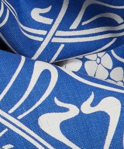 Liberty Fabrics New Ianthe Bloom Stencil Chiltern Linen, Lapis