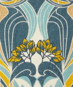 Liberty Fabrics Katherine Nouveau Emberton Linen in Jade - Bohemian Dream Collection 30 Liberty Fabrics Katherine Nouveau Emberton Linen, Jade New