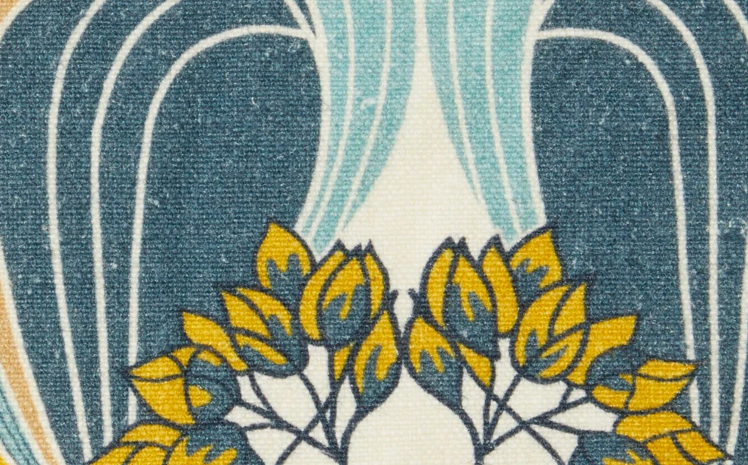 Liberty Fabrics Katherine Nouveau Emberton Linen in Jade - Bohemian Dream Collection 16 Liberty Fabrics Katherine Nouveau Emberton Linen, Jade New