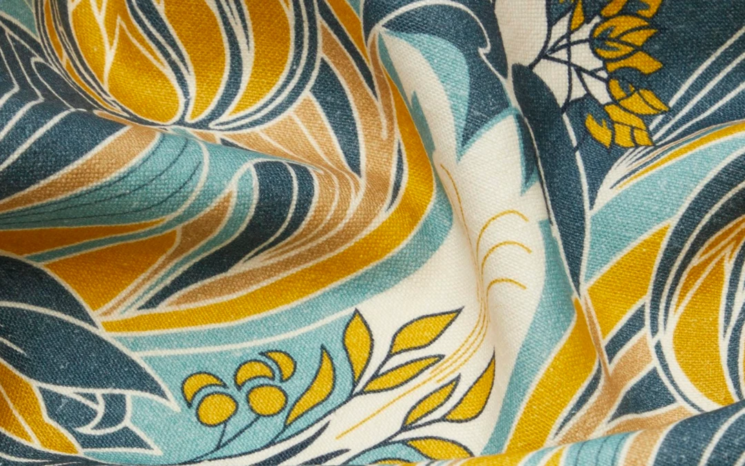 Liberty Fabrics Katherine Nouveau Emberton Linen in Jade - Bohemian Dream Collection 17 Liberty Fabrics Katherine Nouveau Emberton Linen, Jade New