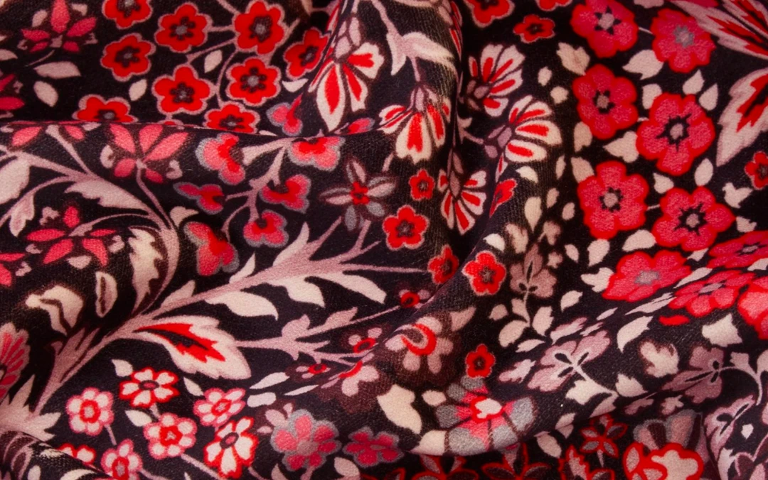 Liberty Fabrics Marquess Garden Cotton Velvet - Dragonfly New | Floral Heritage Homeware Fabric 11 Liberty Fabrics Marquess Garden Cotton Velvet, Dragonfly New