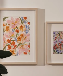 Candice Gray Brushstroke Floral Print New