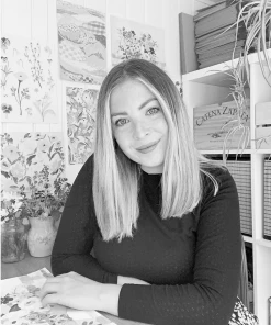 Candice Gray A3 Picnic Vase Pink Print