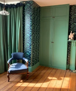 Annika Reed Studio Rubber Plant Wallpaper - Leaves At Midnight | Block Printed & Repeat Wallpapers 11 Annika Reed Studio Rubber Plant Wallpaper, Leaves At Midnight