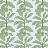 Annika Reed Studio Rubber Plant Wallpaper, Rubber Blue