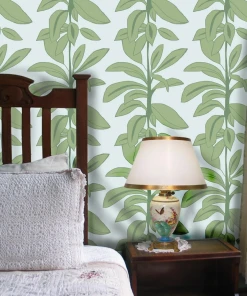 Annika Reed Studio Rubber Plant Wallpaper - Leaves At Midnight | Block Printed & Repeat Wallpapers 16 Annika Reed Studio Rubber Plant Wallpaper, Leaves At Midnight