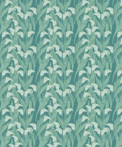 Annika Reed Studio Calla Lily Wallpaper, Blooming Green