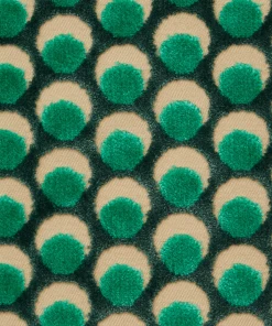 Liberty Fabrics Ottoman Spot Cut Velvet Fabric In Jade Rose & Thorn