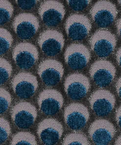 Liberty Fabrics Ottoman Spot Cut Velvet Fabric In Lapis Rose & Thorn
