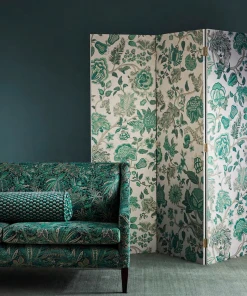 Liberty Fabrics Ottoman Spot Cut Velvet Fabric In Jade Rose & Thorn