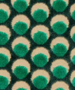 Liberty Fabrics Ottoman Spot Cut Velvet Fabric In Jade Rose & Thorn