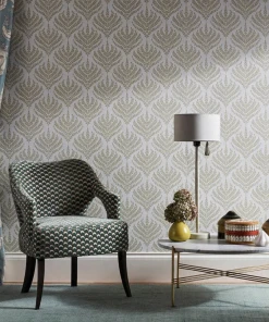 Liberty Fabrics Ottoman Spot Cut Velvet Fabric In Lichen