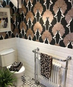 The Graduate Collection Showgirls Wallpaper Metallic Bronze & Black New