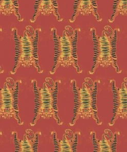 Annika Reed Studio Tibetan Tiger - Burnt Orange Linen Fabric for Home Decor 10 Annika Reed Studio Tibetan Tiger - Burnt Orange Linen