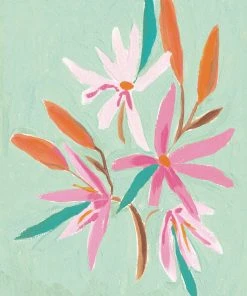 Candice Gray A3 Turquoise Floral Print New