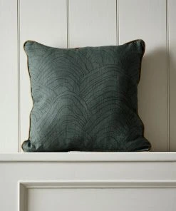 Josephine Munsey Woodland Floor Fabric Cushion Petrol