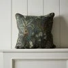 Josephine Munsey Woodland Floor Fabric Cushion Petrol