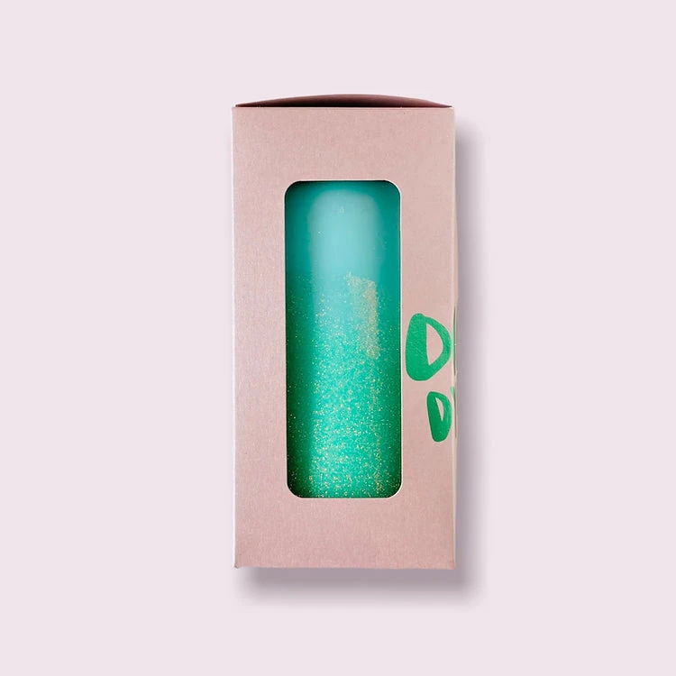 Pink Stories Neon Dip Dye Glitter Pillar Candle - Blue | Bohemian Dream Home Decor 5 Pink Stories Neon Dip Dye Glitter Pillar Candle - Blue New