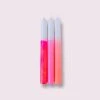 Pink Stories Dip Dye Glitter Taper Candles Girls Night - Set Of 3