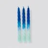 Pink Stories Neon Twisted Candles Blueberry - Set Of 3 New