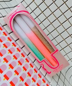 Pink Stories Dip Dye Glitter Anniversary Gift Set - Boxed Set of 3 Candles | Bohemian Dream Collection 10 Pink Stories Dip Dye Glitter Special Anniversary - Boxed Set Of 3 New