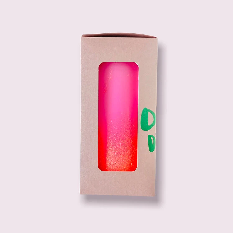 Pink Stories Neon Dip Dye Glitter Pillar Candle - Pink | Bohemian Dream Home Decor 6 Pink Stories New Neon Dip Dye Glitter Pillar Candle - Pink