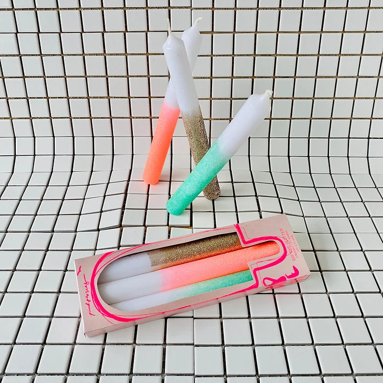 Pink Stories Dip Dye Glitter Anniversary Gift Set - Boxed Set of 3 Candles | Bohemian Dream Collection 4 Pink Stories Dip Dye Glitter Special Anniversary - Boxed Set Of 3 New