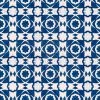 Mind The Gap Aegean Tiles Indigo Wallpaper